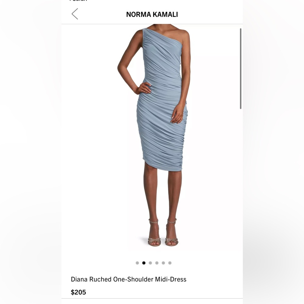 COPY - Norma Kamali Diana ruched dress in light blue